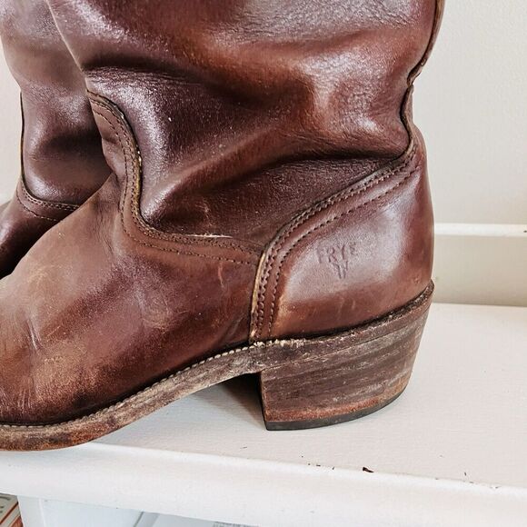 FRYE Mens Campus Boots 2J06008 Brown Leather Pull On 9.5 D Made In USA main image 4